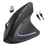 Imagem de Mouse Vertical Ergonômico Sem Fio Recarregável Power 2400Dpi