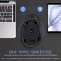 Imagem de Mouse Vertical Ergonômico Sem Fio Recarregável Usb Óptico 1600dpi