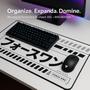 Imagem de MOUSEPAD FORCE ONE SKYHAWK WHITE XXL Speed Mesh Fibertek Base Antiderrapante Bordas Costuradas Alta Precisão para Teclado e Mouse Setup Pro