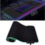 Imagem de Mousepad Gamer LED RGB 7 Cores Para Jogos Gemer Grande 80 X 30cm Tipo Tapete RED1