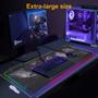 Imagem de Mousepad Gamer Luz Rgb Grande Speed Mapa Mundi 80x30 