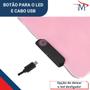 Imagem de Mousepad Gamer Rosa Grande Antiderrapante Com Hub 4 Portas