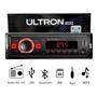 Imagem de Mp3 player auto radio ultron red bt bluetooth aux 2 ent usb