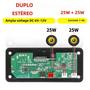 Imagem de MP3 Player Bluetooth 5.0 com FM, Chamadas, Gravação e Amplificador 50W 12V para Carro