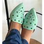 Imagem de Mule feminino sandália sapatilha bico fino pedra super confortável perfeito para todas ocasiões ,material de qualidade e com uma super durabilidade