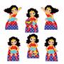 Imagem de Mulher Maravilha Cute Kit 2 Baleiros Com 6 Displays De Mesa
