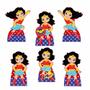 Imagem de Mulher Maravilha Cute Kit 2 Baleiros Com 6 Displays De Mesa