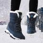 Imagem de Mulheres impermeáveis botas de neve de pelúcia sapatos quentes 35