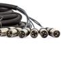 Imagem de Multicabos Com Conector XLR 6 Vias Espaguetado Multisom 12 Metros