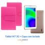 Imagem de Multilaser Tablet M7 3G 32GB  + Capa com teclado Rosa Kit Estudo