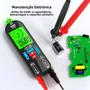 Imagem de Multímetro Digital Inteligente com Carga USB - True RMS, DC/AC, Teste de Tensão, Capacitância, Ohm, Hz e Diodo