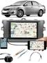 Imagem de Multimídia Toyota Corolla 2009 à 2013 Espelhamento Bluetooth USB SD Card + Interface Comando Volante + Moldura + Chicotes + Câmera Ré