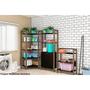 Imagem de Multiuso Quarto Casal AZ1020 c/ 5 Prateleiras Amêndoa/Branco - Tecno Mobili