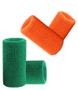 Imagem de Munhequeira Toalha 15cm Pack 2 Pares Cores Laranja e Verde