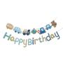 Imagem de Mural De Festa Infantil Happy Birthday Carros Em Papel 150Cm