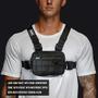 Imagem de MVRK Water Resistant Chest Bag - Equipamento de peito tático leve para treinamento ao ar livre, pacote de peito de corrida para homens com armazenamento extra (preto)