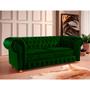 Imagem de Namoradeira Chesterfield 3 Lugares Bourbon Via Encanto Veludo Verde