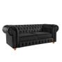 Imagem de Namoradeira Chesterfield Bourbon 3 Lugares Via Encanto Veludo Preto