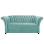 Imagem de Namoradeira Chesterfield Sofia Suede Azul Tiffany - ADJ Decor