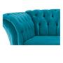 Imagem de Namoradeira Chesterfield Sofia Suede Azul Turquesa - ADJ Decor