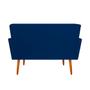 Imagem de Namoradeira Decorativa Maitê 2 Lugares Suede Azul Marinho