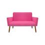 Imagem de Namoradeira Decorativa Malibu 2 Lugares material sintético Rosa Pink