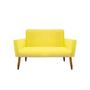 Imagem de Namoradeira Decorativa Malibu 2 Lugares Suede Amarelo