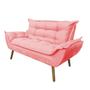 Imagem de Namoradeira Decorativa Opala 2 Lugares Suede Rose