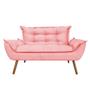 Imagem de Namoradeira Decorativa Opala 2 Lugares Suede Rose