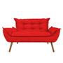 Imagem de Namoradeira Decorativa Opala 2 Lugares Suede Vermelho