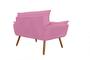 Imagem de Namoradeira Decorativa para Sala de Estar Opala Suede Rosa - Montanaris Decor