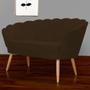 Imagem de Namoradeira Estofada 2 Lugares Para Sala Comercial Pétala Suede Marrom - LM DECOR