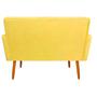 Imagem de Namoradeira Maitê Decorativa 2 Lugares Suede Amarelo