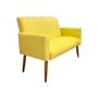 Imagem de Namoradeira Malibu Decorativa 2 Lugares Suede Amarelo