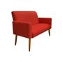 Imagem de Namoradeira Malibu Decorativa 2 Lugares Suede Vermelho