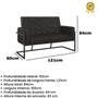 Imagem de Namoradeira material sintético Base de ferro para Sala de Estar Decorativa Cadeira Estofada Resistente Escritório Recepção Manicure