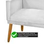 Imagem de Namoradeira Nina Decorativa 2 Lugares Suede Branco