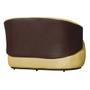 Imagem de Namoradeira Orgânica 2 Lugares Aisha Composê Suede Amarelo em Corano Marrom - DL DECOR