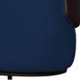 Imagem de Namoradeira Orgânica 2 Lugares Aisha Composê Suede Azul Marinho em Corano Marrom - MB DECOR