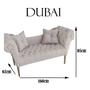 Imagem de Namoradeira Recamier Sofá Decorativo 02 Lugares Dubai Bege - DL Decor