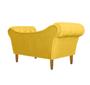 Imagem de Namoradeira Recamier Sofá Decorativo 02 Lugares Dubai Suede Amarelo - INCASA DECOR