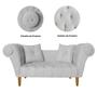 Imagem de Namoradeira Recamier Sofá Decorativo 02 Lugares Dubai Suede Branco - INCASA DECOR