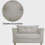 Imagem de Namoradeira Sofa 2 Lugares Pes de Madeira Isis Suede Bege