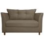 Imagem de Namoradeira Sofa 2 Lugares Pes de Madeira Isis Suede Capuccino