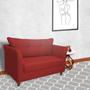 Imagem de Namoradeira Sofa 2 Lugares Pes de Madeira Isis Suede Vermelho