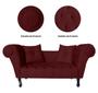 Imagem de Namoradeira Sofá Decorativa Para Salão de Beleza Londres 160 Suede Vermelho Bordo DL Decor