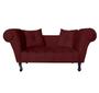 Imagem de Namoradeira Sofá Decorativa Para Salão de Beleza Londres 160 Suede Vermelho Bordo DL Decor