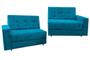 Imagem de Namoradeira Sofa Lilian 2,40 C/ Duas Almofadas Turquesa