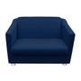 Imagem de Namoradeira Tilla Decorativa 2 Lugares Suede Azul Marinho