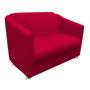 Imagem de Namoradeira Tilla Decorativa 2 Lugares Suede Vermelho